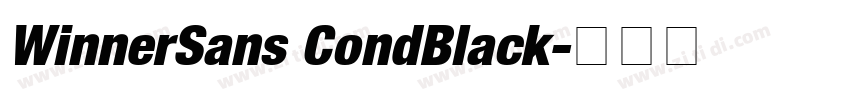 WinnerSans CondBlack字体转换